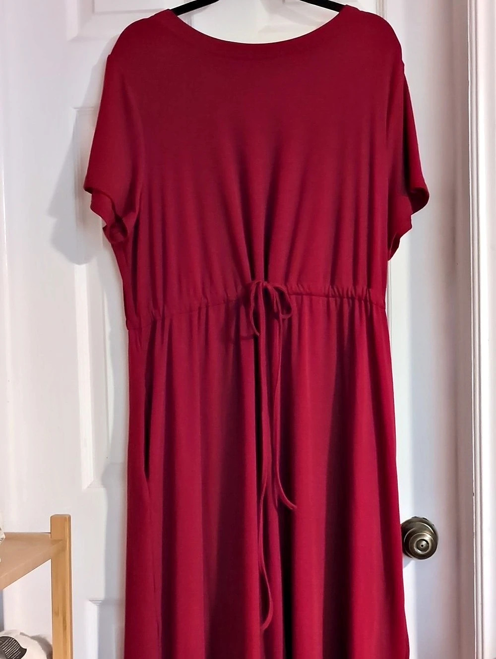 Super Comfy Short Sleeve Maxi Dress in Red NWOT